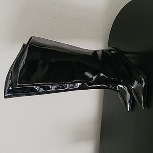 Steve Madden Sarina Patent Black Knee High Boot 9M